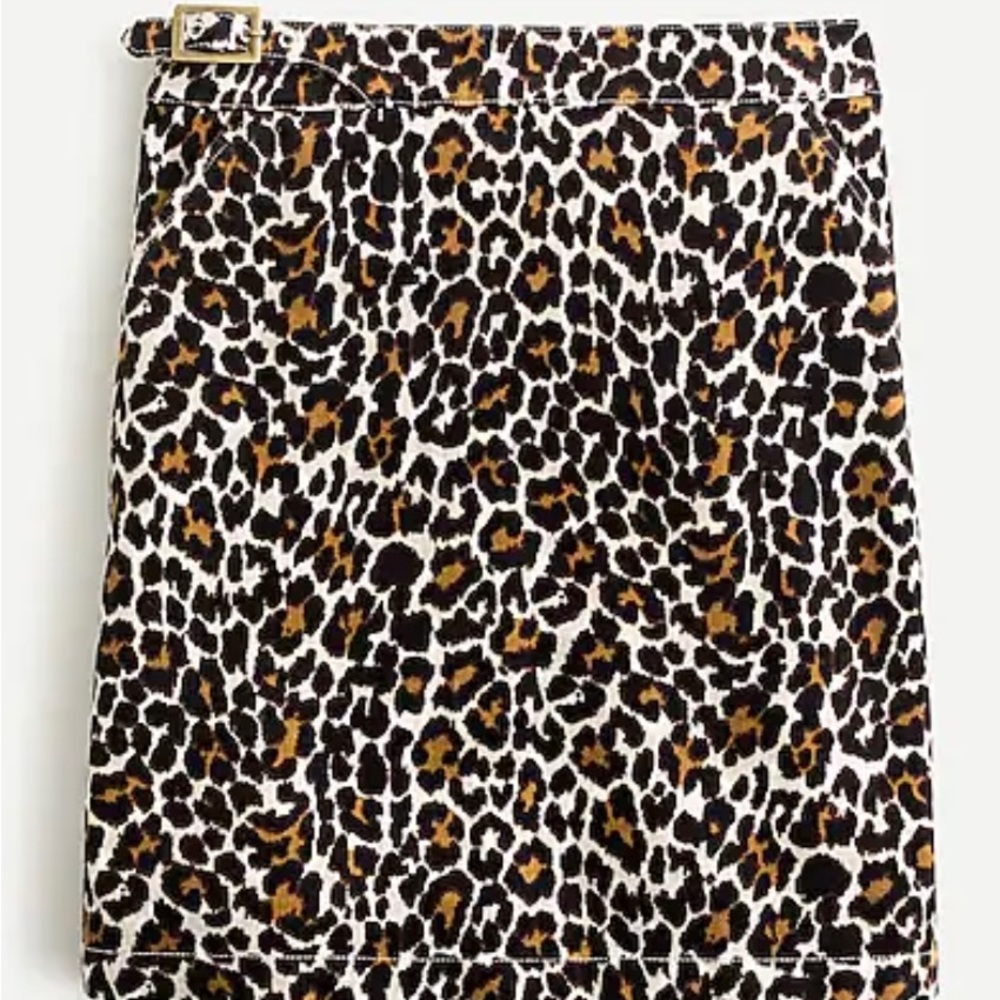 NWT JCrew Cord Leopard Skirt